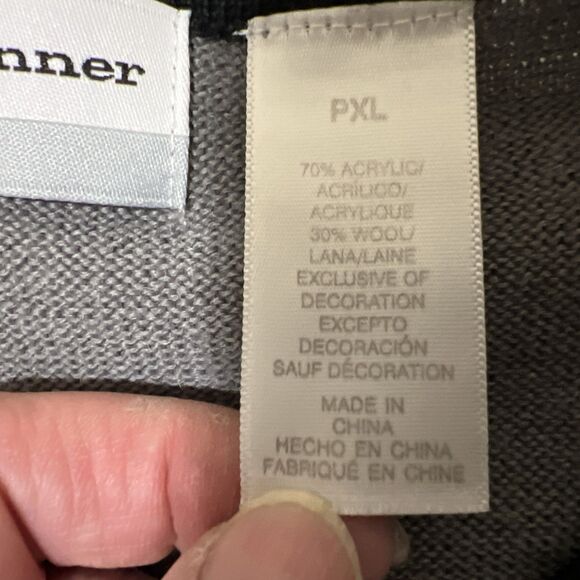 Alfred Dunner Woman Mock Twinset Cardigan Built in Tank Wool Blend sz PXL Petite - Picture 4 of 13